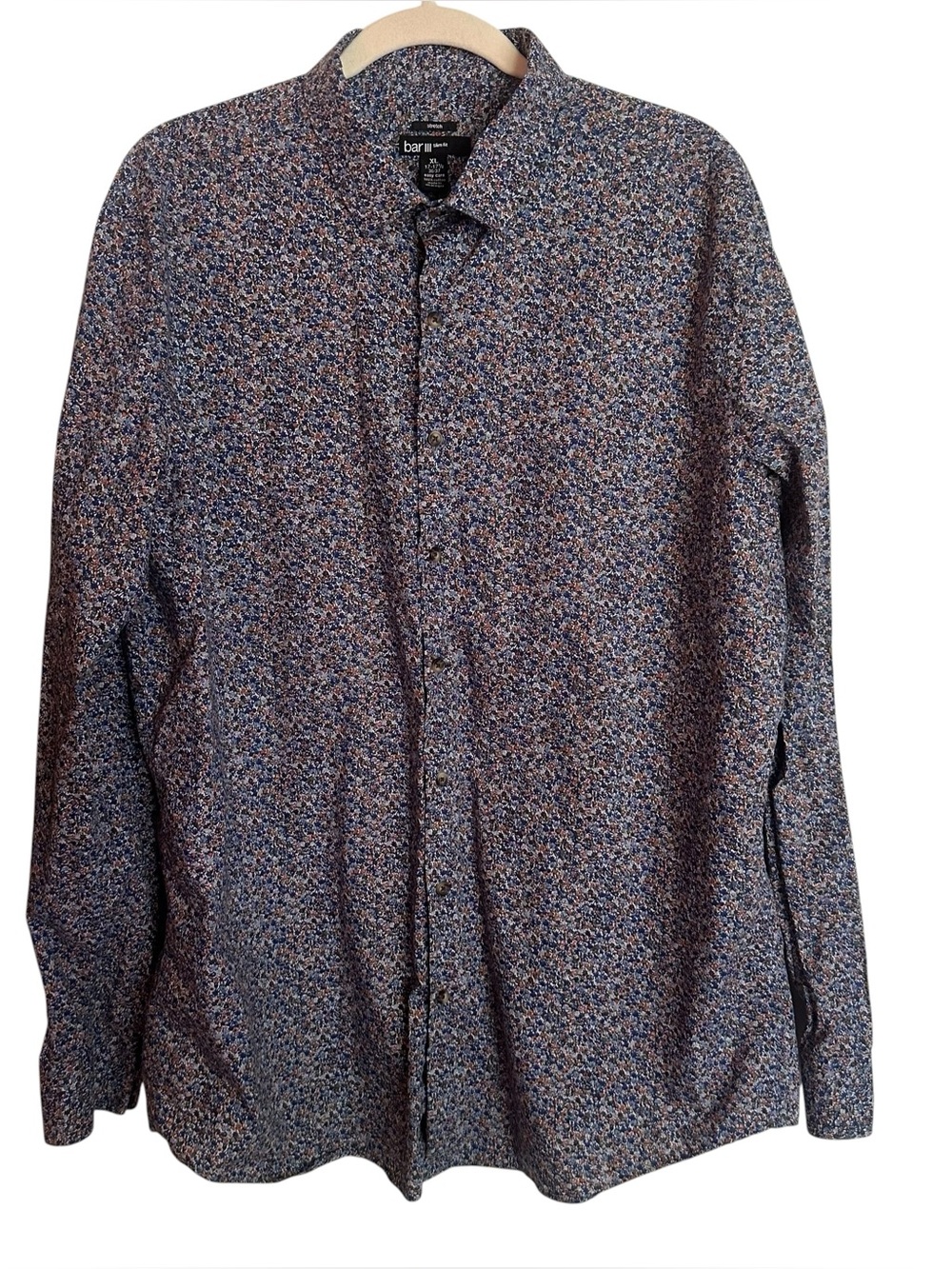 Blue Floral Bar III Slim Fit Button Up Shirt XL